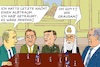 Cartoon: Angst vor d. Sekundärsanktionen (small) by Barthold tagged ukraine,ukrainekrieg,trump,drohung,sekundärsanktionen,gegen,china,indien,brasilien,türkei,stab,dmitri,medwedew,waleri,gerassimow,kyrill,sergej,lawrow,cartoon,karikatur,barthold
