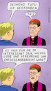 Cartoon: Bischof und Bischof (small) by Barthold tagged tod,desmond,tutu,anglikanisch,kapstadt,kämpfer,gerechtigkeit,frieden,toleranz,rassismus,homophobie,verehrt,beliebt,rainer,maria,woelki,erzbistum,köln,unbeliebt,autoritär,behinderung,aufklärung,mißbrauch,sexuelle,gewalt,vertuschung,karikatur,barthold