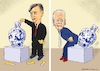 Cartoon: Blinken Biden and Chinese Vase (small) by Barthold tagged antony,blinken,secretary,state,visit,china,improving,relation,relations,joe,biden,foiling,efforts,designation,designating,xi,jinping,dictator,feeling,insulted,metapher,vase,luting,destroying,busting,cartoon,caricature,barthold