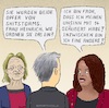 Cartoon: Blödsinnredner mit 14 u. mit 78 (small) by Barthold tagged shitstorm,sarah,lee,heinrich,bundespressesprecherin,grüne,jugend,elke,heidenreich,schriftstellerin,markus,lanz,unsachliche,bösartige,vorwürfe,cartoon,karikatur,barthold