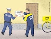 Cartoon: Briefzustellung in Hessen (small) by Barthold tagged polizei,hessen,frankfurt,wiesbaden,datenabfrage,polizeicomputer,bedrohung,drohbrief,nsu,seda,basay,yildiz,rechtsanwältin,janine,wissler,landtagsabgeordnete,linken,idil,baydar,kabarettistin,anne,helm,abgeordnete,senat,berlin,martina,renner,helin,evrin,bundestagsabgeordnete,maybritt,illner,hausbriefkasten,briefträger,polizist,postfahrrad,rechte,zelle,karikatur,cartoon,barthold