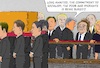 Cartoon: Brothers in Spirit (small) by Barthold tagged death,pope,francis,april,2025,burial,funeral,peters,square,rome,state,guests,trump,javier,milei,coffin,bearer,pallbearer,interment,commitment,socialism,poor,migrants,cartoon,caricature,barthold