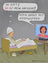 Cartoon: Das Aufwachen (small) by Barthold tagged ukraine,angriffskrieg,russland,bruch,völkerrecht,wladimir,putin,sanktionen,drohung,atomwaffen,deutschland,deutscher,michel,bett,erschrecken,illusion,sonderbeziehung,wandel,handel,friedensdividende,cartoon,karikatur,barthold