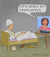 Cartoon: Das Aufwachen (small) by Barthold tagged ukraine,angriffskrieg,russland,bruch,völkerrecht,wladimir,putin,sanktionen,drohung,atomwaffen,deutschland,deutscher,michel,bett,erschrecken,illusion,sonderbeziehungen,wandel,handel,friedensdividende,cartoon,karikatur,barthold