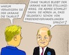 Cartoon: Der Friedenskanzler (small) by Barthold tagged ukraine,krieg,unterstützung,deutschland,marschflugkörper,taurus,olaf,scholz,zögerer,unverständnis,vergrößert,zahl,gefallenen,kriegstoten,verschlechtert,verhandlungsposition,cartoon,karikatur,barthold