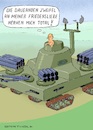 Cartoon: Der heilige Wladimir (small) by Barthold tagged wladimir,putin,präsident,russland,aufmarsch,ukraine,bedrohung,säbelrasseln,image,militarist,phantasie,kampfgefährt,riesenpanzer,raketenwerfer,kanonen,maschinengewehre,antennen,cartoon,karikatur,barthold