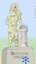 Cartoon: Die Deutsche Sprache (small) by Barthold tagged sprachreform,gendern,emanzipation,diskriminierungsfreiheit,statue,allegorie,deutsche,sprache,blaue,flecken,auge,gendersterne,metoo,missbrauch,akzeptanzproblem,spaltung,gesellschaft,cartoon,karikatur,barthold