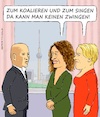 Cartoon: Duett der Wahlverlierer (small) by Barthold tagged wiederholungswahl,abgeordnetenhaus,berlin,februar,2023,stärkste,partei,cdu,kai,wegner,union,bettina,jarasch,grüne,franziska,giffey,spd,cartoon,karikatur,barthold