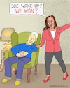 Cartoon: Election Victory Joe Biden (small) by Barthold tagged usa,united,states,presidential,election,2020,victory,biden,vice,president,kamala,harris,armchair,sleepy,joe,cartoon,caricature,barthold