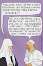 Cartoon: Erfolg im Verbrechen (small) by Barthold tagged ukraine,angriffskrieg,eroberungskrieg,russland,völkerrechtswidrig,verbrecherisch,missbrauch,sprache,armeesprecher,igor,konaschenkow,kremlsprecher,dmitri,peskow,fiktiver,dialog,gespräch,papst,franziskus,patriarch,russisch,orthodoxe,kirche,kyrill,cartoon,karikatur,barthold