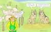 Cartoon: Generalverdacht (small) by Barthold tagged christine,lambrecht,justizministerin,verschärfte,strafen,vergehen,unternehmen,bdi,stellungnahme,martin,wansleben,generalverdacht,schafe,wölfe,zaun,schilder