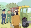 Cartoon: Holzraub aus Schutzgebieten (small) by Barthold tagged karpaten,waldschutzgebiete,nationalpark,naturerbe,ukraine,rumänien,bestechung,forstbehörden,polizei,justiz,fälschung,zertifikate,bedrohung,klimaschutzmaßnahmen,polizist,forstangestellter,forstbeamter,holzräuber,lastwagen,cartoon,karikatur,barthold