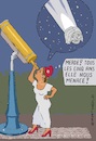 Cartoon: La comete (small) by Barthold tagged france,elections,presidentielles,2017,2022,marine,le,pen,rassemblement,national,comete,marianne,telescope,anxiete,peur,menace,cartoon,caricature,barthold