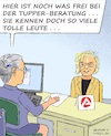 Cartoon: Lambrecht noch vermittelbar? (small) by Barthold tagged christine,lambrecht,verteidigungsministerin,rücktritt,januar,2023,reiseaffaire,hubschrauber,sohn,silvestervideo,schlechte,kommunikation,bundesagentur,arbeit,mitarbeiterin,gespräch,angebot,tupper,tupperberaterin,tupperparty,großer,bekanntenkreis,cartoon,karikatur,barthold