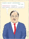 Cartoon: Laschet contra DUH (small) by Barthold tagged armin,laschet,ministerpräsident,nrw,cdu,rechtsauffassung,duh,deutsche,umwelthilfe,klagen,dieselfahrverbote,entzug,gemeinnützigkeit,öffentliche,gelder,jürgen,resch