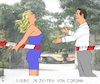 Cartoon: Liebe in Zeiten von Corona (small) by Barthold tagged corona,virus,sars,cov2,pandemie,gesundheitsnotstand,kontaktverbot,ausgangsbeschränkungen,liebespaar,romeo,julia,absperrband,park,tor,cartoon,barthold