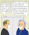 Cartoon: Lockerungen (small) by Barthold tagged corona,pandemie,vierte,fünfte,welle,omikron,lockerungen,maßnahmen,märz,20,2022,ministerpräsidentenkonferenz,februar,16,niederschwellig,gespräch,fahrstuhl,maske,richtig,anlegen,cartoon,karikatur,barthold