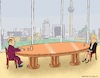 Cartoon: Meloni bei Scholz (small) by Barthold tagged antrittsbesuch,giorgia,meloni,fratelli,italia,bundesrepublik,deutschland,olaf,scholz,putins,tisch,kanzleramt,skyline,berlin,cartoon,karikatur,barthold