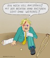 Cartoon: Noch voll amtsfähig! (small) by Barthold tagged boris,johnson,premierminister,großbritannien,mißtrauensantrag,überstanden,juni,06,2022,angeschlagen,schrammen,pflaster,gipsbein,verband,krücke,zahnlücke,cartoon,karikatur,barthold