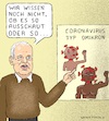 Cartoon: Omikron (small) by Barthold tagged corona,pandemie,virenvariante,omikron,b11529,südafrika,einschätzung,gefährlichkeit,martin,stürmer,virologe,frankfurt,beitrag,zdf,schaubild,untrainiert,muskulös,bodybuilder,cartoon,karikatur,barthold