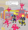 Cartoon: Randale gegen Einsatzkräfte (small) by Barthold tagged silvester,2022,2023,hamburg,berlin,randale,gewalt,gegen,feuerwehr,polizei,löschzug,feuerwehrleute,teufel,feuerteufel,molotow,coctail,flammen,cartoon,karikatur,barthold