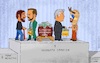 Cartoon: Sieger in Korruption (small) by Barthold tagged trump,gerichtlicher,vergleich,erhalt,entschädigung,einskommaacht,milliarden,dollar,absicht,nutzung,zahlungen,justizopfer,unter,demokratischen,präsidenten,regierungen,nutznießer,donald,selbst,kapitolstürmer,sechster,januar,2021,juristisch,moralisch,unvertretbar,siegertreppchen,korruption,usa,sieger,jack,lang,gewalttätiger,eindringling,kapitol,jd,vance,jake,agnelli,schamane,anti,weaponization,fund,cartoon,karikatur,barthold