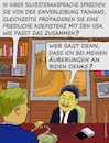 Cartoon: Xi glaubt an die Zukunft (small) by Barthold tagged xi,jinping,äußerungen,annektierung,taiwan,unvermeidbar,ziel,friedliche,koexistenz,usa,aktuell,unvereinbar,beistandsversprechen,joe,biden,hoffnung,wahl,trump,verzicht,politische,ziele,ausschließlich,kommerzielle,interessen,vorteile,cartoon,karikatur,barthold