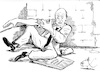 Cartoon: Derivate (small) by Michael Riedler tagged deutsche,bank,derivate,cds,cryan,risiko