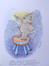 Cartoon: ein lichtchen von irgendwo her (small) by katzen-gretelein tagged elefant,hoffnung,zuversicht