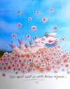 Cartoon: in rosen gebettet (small) by katzen-gretelein tagged schwein,glück,rosen