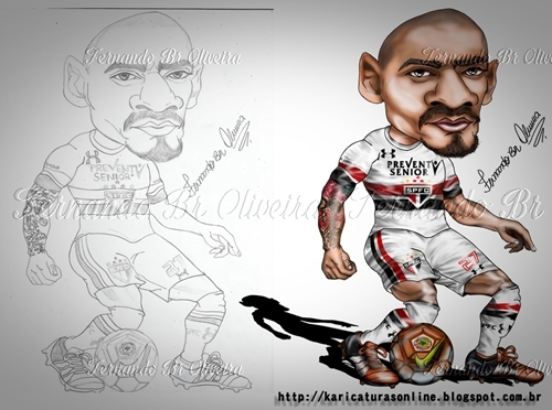 Cartoon: Maicon SPFC-Caricatura Soccer (medium) by FernandoOliveira tagged caricatura