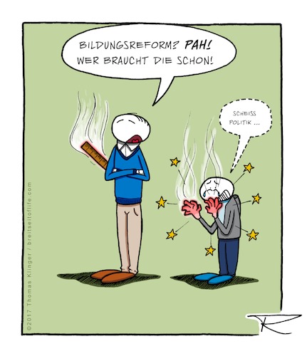 Cartoon: Bildungsreform (medium) by tomdoodle tagged schulreform,bildungsreform,schule,bildung,lehrer,politik,österreich,austria,patt,nichtsgehtmehr