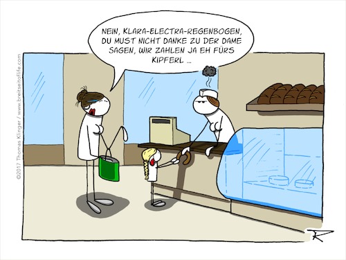 Cartoon: Moderne Erziehung (medium) by tomdoodle tagged parentingdonewrong,bittedanke,höflichkeit