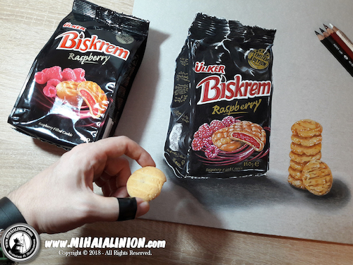 Cartoon: Drawing Biskrem - 3D Art (medium) by Art by Mihai Alin Ion tagged illustration,painting,drawing,biskrem,mihaialinion,3dart,biscuits,productdesign