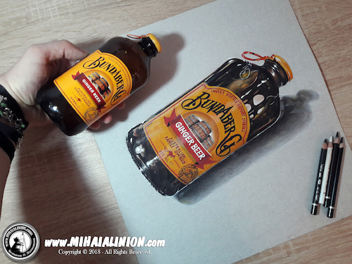 Cartoon: Drawing Bundaberg - 3D Art (medium) by Art by Mihai Alin Ion tagged drawing,painting,illustration,art,realistic,beer,ginger,mihaialinion,3dart,productdesign,bundaberg