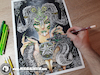 Cartoon: Drawing Apep - Dark Art (small) by Art by Mihai Alin Ion tagged drawing,illustration,painting,apep,mihaialinion,darkart,art,abstract,pencidrawing,horror,snake