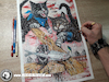 Cartoon: Drawing Harbour Chase - Dark Art (small) by Art by Mihai Alin Ion tagged drawing,painting,illustration,artwork,darkart,cats,mouse,horror,portfolio,mihaialinion,pencildrawing