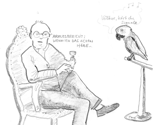 Cartoon: Armutsbericht (medium) by kritzelcarl tagged armut,regierung