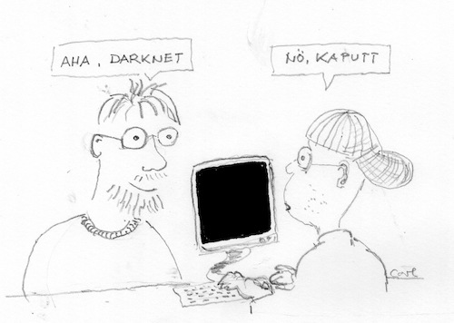 Cartoon: Darknet (medium) by kritzelcarl tagged internet
