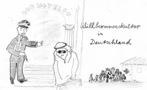 Cartoon: Willkommenskultur (medium) by kritzelcarl tagged 