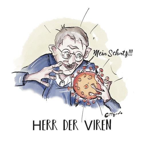 Cartoon: Herr der Viren (medium) by OTTbyrds tagged karl,lauterbach,herr,der,ringe,golum,smeagol,schwarzmalerei,gesundheitspolitik,angstmacherei,gesundheitsminister,corona,sarscorv2,corvid,pamdemie,welle,besessen,coronaregeln