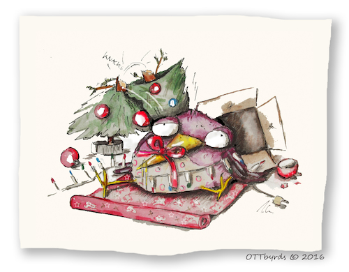 Cartoon: Schöne Bescherung (medium) by OTTbyrds tagged bescherung,weihnachten,geschenke,merrychrismas,oddbirds,ottbyrds,xmas