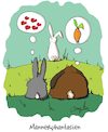 Cartoon: Männerphantasien (small) by OTTbyrds tagged männerträume,frühlingsgefühle,ostern,hasen,eastern,männerphantsien