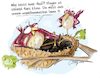 Cartoon: Umweltbewusst (small) by OTTbyrds tagged klima,umweltbewusst,umwelt,flugscham,fliegen,co2,klimawandel,faul,beziehungen,ausreden,vorwürfe