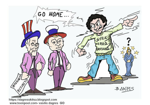 Cartoon: children and war (medium) by vasilis dagres tagged ukraine,war