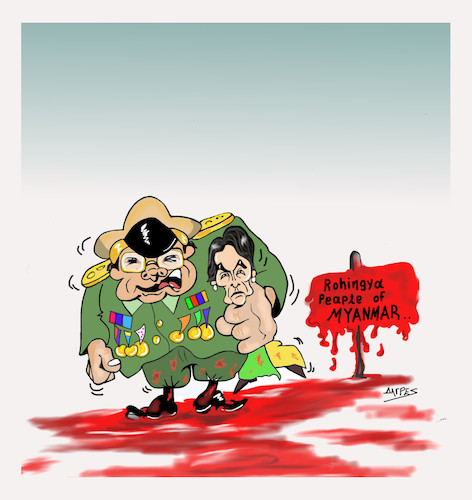 dictatorship in myanmar By vasilis dagres | Politics Cartoon | TOONPOOL