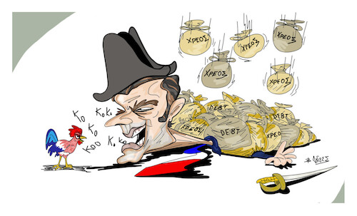 Cartoon: Emmanuel Macron (medium) by vasilis dagres tagged emmanuel,macron,france