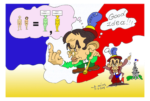 Cartoon: Emmanuel Macron and sex (medium) by vasilis dagres tagged macron,france