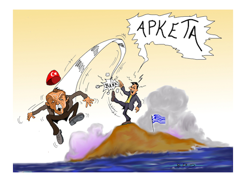 Cartoon: Enough (medium) by vasilis dagres tagged greek,erdogan,turkey,european,union