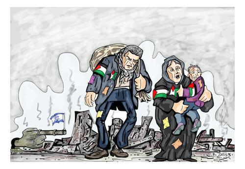 Cartoon: GAZA (medium) by vasilis dagres tagged gaza